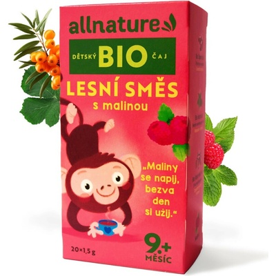 Allnature BIO Lesná zmes s malinou 20 x 1,5 g