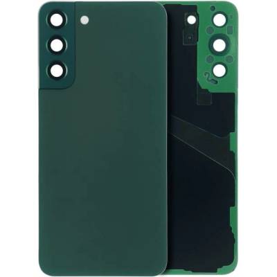 Zadní sklo + sklíčko kamery Samsung Galaxy S22 Plus 5G (bez loga) – Aftermarket Plus – zelené SAM3593
