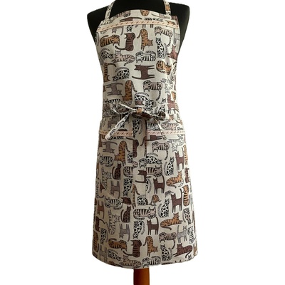 Mks & Porizbags Kuchyňská zástěra-Hnědé kočky