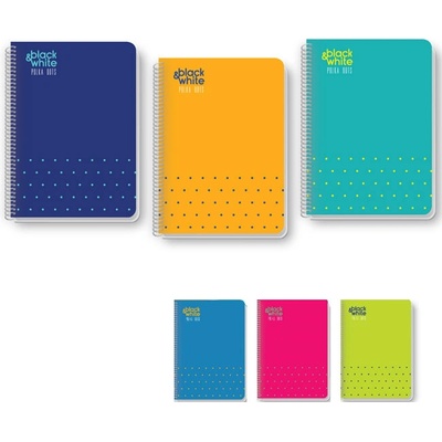 Бележник BW Polka Dots A5 40 л, тв. к, сп, редове (A5 40)