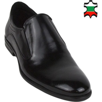 Image 1 of Български обувки Мъжки обувки от черен естествен лак с ластик 33638