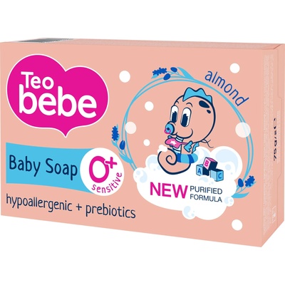 Teo Bebe Сапун Teo Bebe - Бадемово масло и пребиотик, 75 g