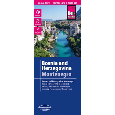 Bosnia & Herzegovina, Montenegro 1:350.000 mapa RKH