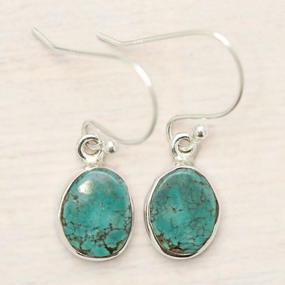 Nefertitis Tyrkys modrý náušnice stříbro Ag 925 E605 NF56531 1,1 cm, 2,3 g