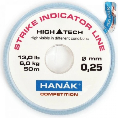 Hanák Competition Strike Indicator Line fluo bílý 50m 0,20mm 4,4kg