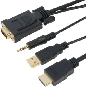 VCOM Кабел, VCom CG598A, HDMI M / VGA M, 1.8m (CG598A-1.8m)