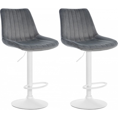 Design-Shop Toni zamat Tmavo sivá / biely rám 2 ks