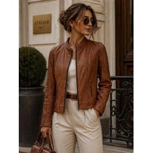 Max Original Leather Dámska kožená bunda 1192 cognac
