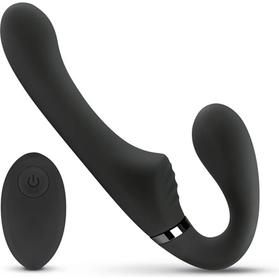 No-Parts Avery Strapless Strapon Vibrating Dildo 22cm Black