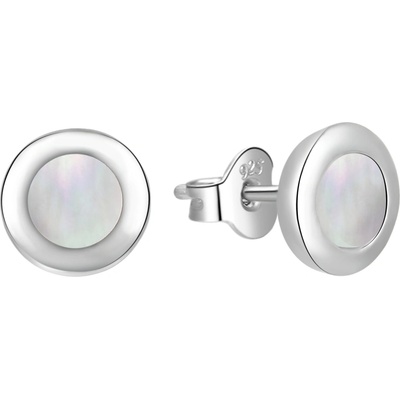 AGATO Něžné stříbrné náušnice s perletí AGT-E217P