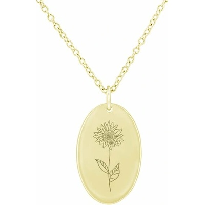 Eppi Personalizovaný strieborný prívesok s kvetinou a gravírom Fleur P42386