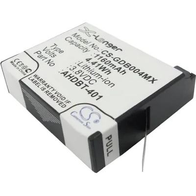 Cameron sino Батерия за камера GOPRO Hero 4; HERO 4 Plus AHDBT-401 3, 8V 1160mAh LIIon Cameron Sino (CS-GDB004MX)