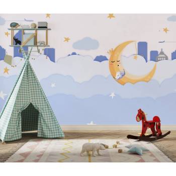 Image 1 of Art Gift Decor Детски фототапет - Лилава нощ