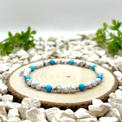 Certom stříbrný náramek Tyrkenit magnezit 0093