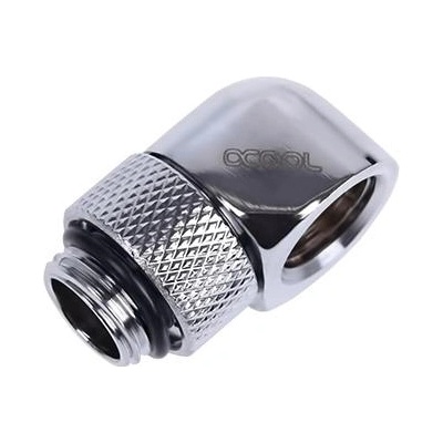 Alphacool Фитинг L-конектор Alphacool HF, Въртящ се, G1/4 външна към G1/4 вътрешна резба, Nickel (AC-1011041)