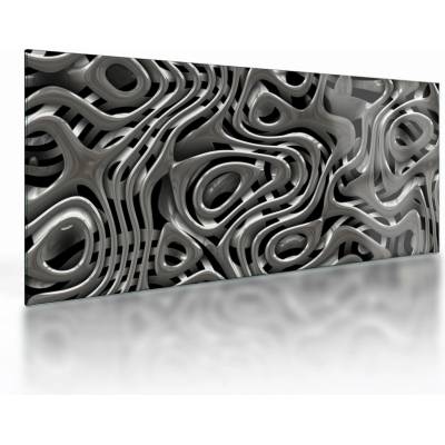 Sklenený obraz - Metalická abystrakcia, jednodielne 100x50 cm na skle