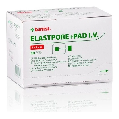 Elastpore + PAD I.V. sterilní náplast 8 x 6 cm 50 ks