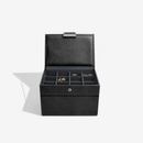 Stackers pánská šperkovnice Black Cufflink & Watch Box černá