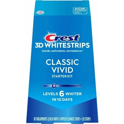 Procter & Gamble Bieliace pásiky Crest 3D Whitestrips VIVID WHITE 20 ks