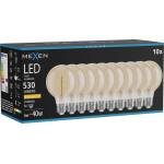 Mexen Vintis 10x LED спирална крушка с нажежаема жичка E27, G80, 6W, Топла - 2200K, 530 lm, (L165-E27-0622-50x10)