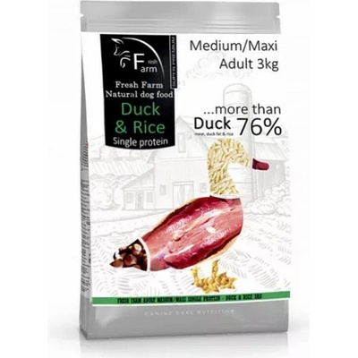 Fresh Farm Adult Medium & Maxi Single Protein Duck & Rice 3 kg