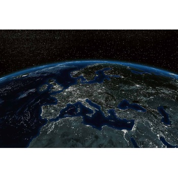 DIMEX ART s. r. o Флизелинов фототапет европа от космоса 375 x 250 см