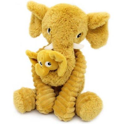 Les Ptipotos Плюшено слонче Димоиту горчичен - мама с дете