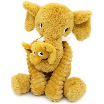 Les Ptipotos Плюшено слонче Димоиту горчичен - мама с дете
