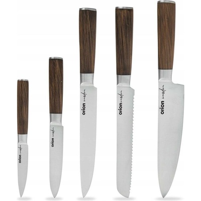 5x Nože ORION WOODEN kuchyňský set nožů na krájení