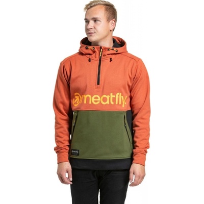 Meatfly technická mikina Tason Brick / olive červená