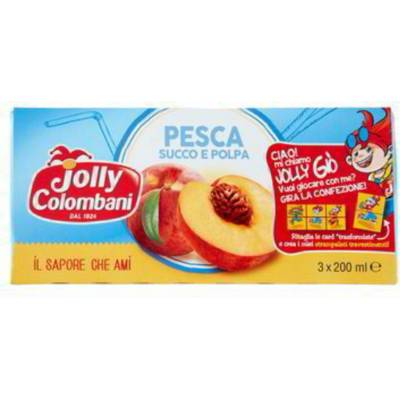Jolly Colombani Broskyňový Džús 3 x 200 ml