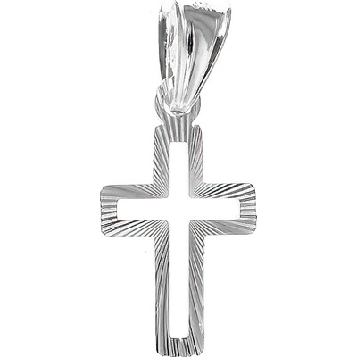 Argento Strieborný prívesok krížik 85289