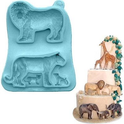 Cakesicq Silikonová formička lev 15,5x11cm – Zboží Mobilmania