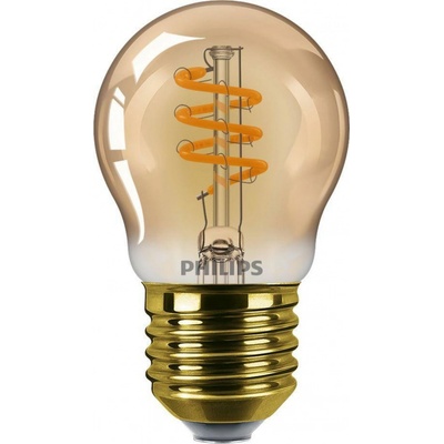 Philips LED filament žárovka E27 P45 3W 25W 250lm 2200K stmívatelná, jantarová