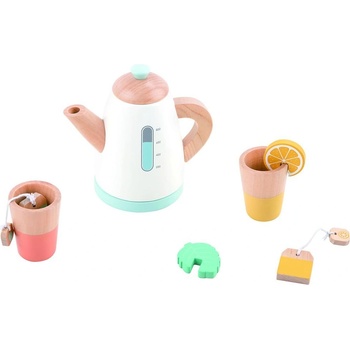 Image 1 of Lelin toys - Дървен комплект за чай с кана
