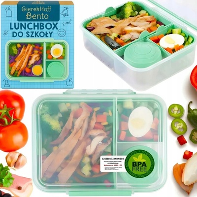 GierekHoff Bento Nádoba na potraviny vzduchotěsná s přihrádkami 1650 ml