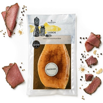 Trnečka Smoked Fish Losos uzený studeným kouřem Pastrami min. 100g