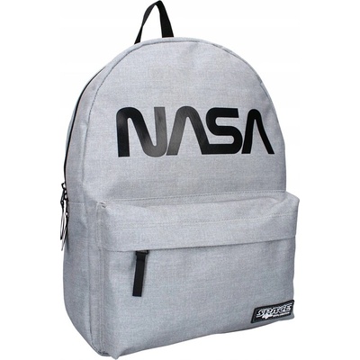 Školský viac-komorový batoh NASA Vadobag, odtiene šedej a striebornej