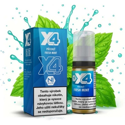X4 Bar Juice Čerstvá máta 10 ml 10 mg