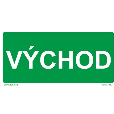 DUKO VÝCHOD Formát: 400 x 200 mm, Materiál: plast 1 mm, samolepící vinylová fólie