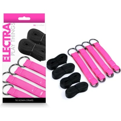 Каишки за връзване към легло, електрикови - Electra Straps Pink (NSTOYS0963)