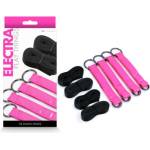  Каишки за връзване към легло, електрикови - Electra Straps Pink (NSTOYS0963)