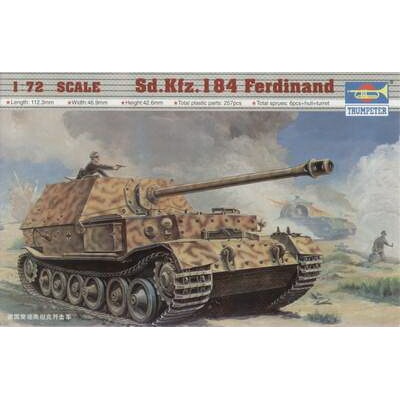 Trumpeter slepovací model německé samohybné dělo SdKfz.184 Ferdinand 1:72