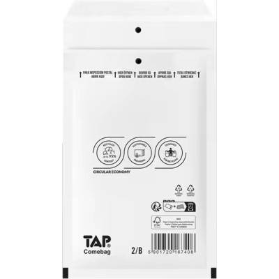 Bublinkové obálky TAP Comebag B/12 120x215 mm / 200 kusů / bílá