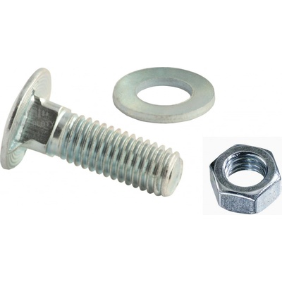 Vratový šroub s maticí M8x25 mm, DIN 603, Zn
