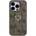 GUESS Кейс Guess Grip Stand 4G Triangle Strass за iPhone 15, кафяв (3666339197438)