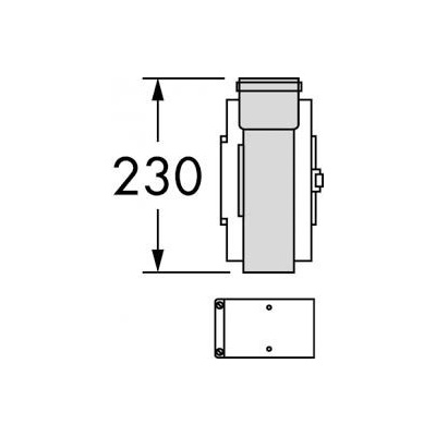 Vaillant trubka odkouření koaxiální s revizním otvorem 60/100 x 230 mm 303918