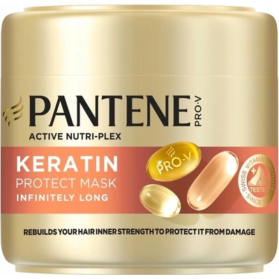 Pantene Pro-V Keratínová maska na suché a poškodené vlasy Infinitely Long 300 ml