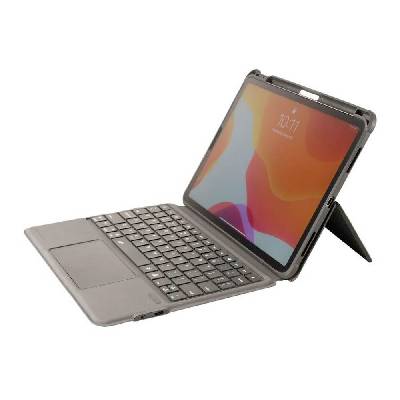 Кожен калъф с клавиатура, тъчпад и поставка за Apple Pencil за iPad 9 (2021), iPad 8 (2020), iPad 7 (2019) - 4smarts Keyboard Case Solid Pro QWERTZ (496531)