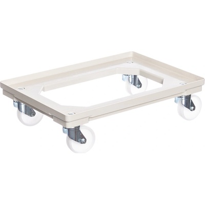 PK Group Vozík pod prepravky 2 otočné + 2 pevné polyamidové kolieska 100 mm Barvy: Béžová